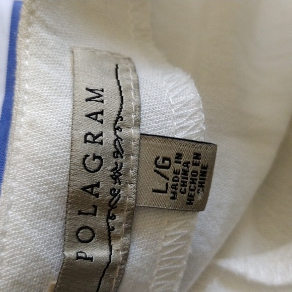 Polagram White Striped Women's Top - Picture 2 of 2